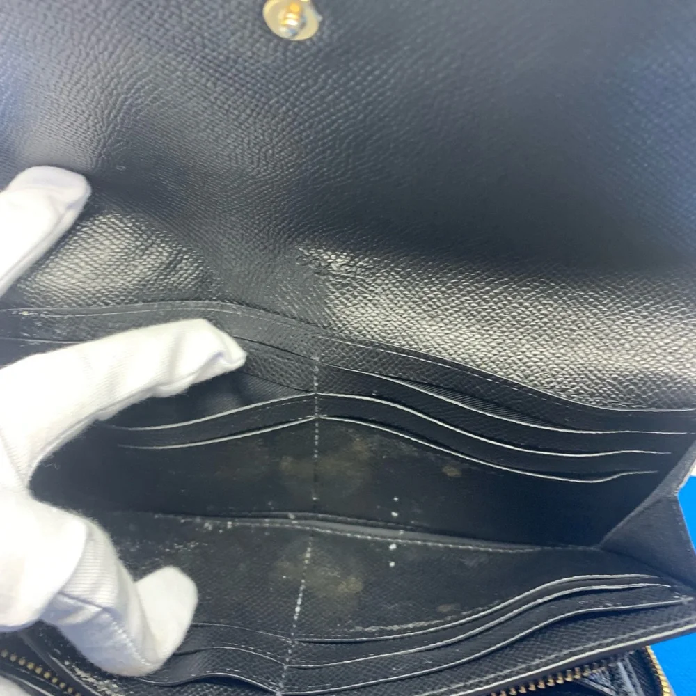 Coach black pebbled‎ leather wallet - Picture 6 of 7